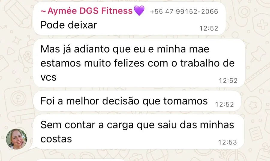 Feedback de cliente DGS Fitness